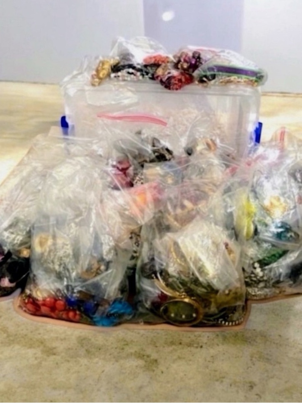 5lbs of junk/scrap mixed jewelry lot for Craft or repair